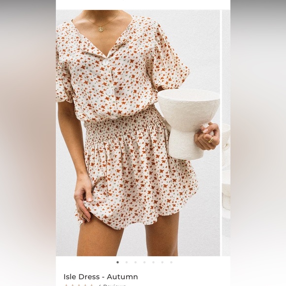 Sabo skirt autumn isle dress Small floral beige - Picture 4 of 8